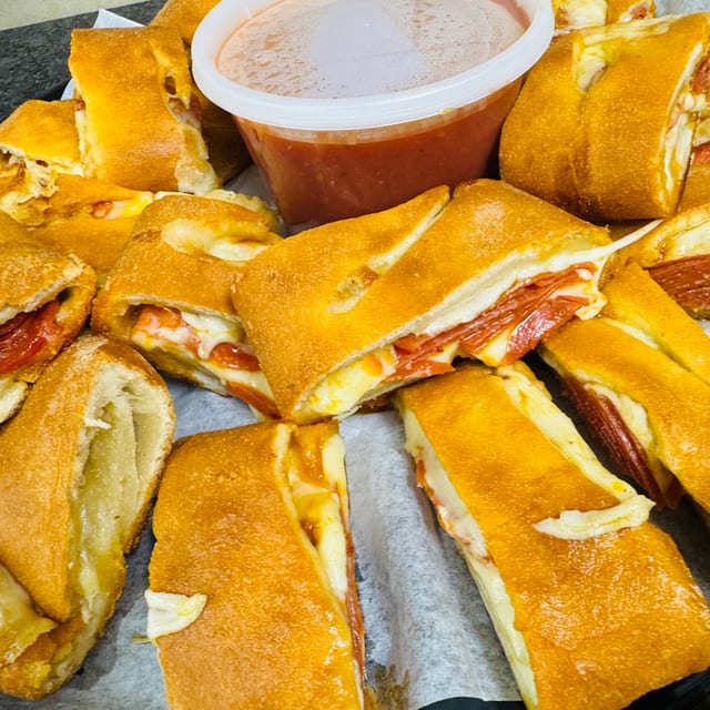 Pepperoni & Sausage Stromboli.