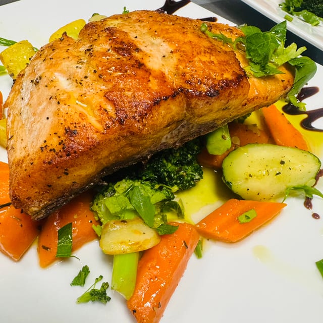 Grilled Salmon.