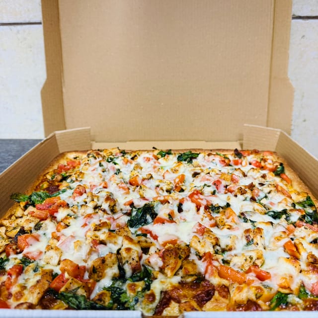 Chicken Bruschetta Pizza.