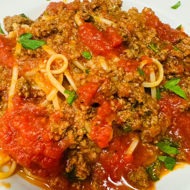 Pasta Bolognese.