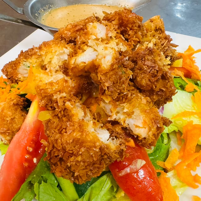 Coconut Shrimp Salad.