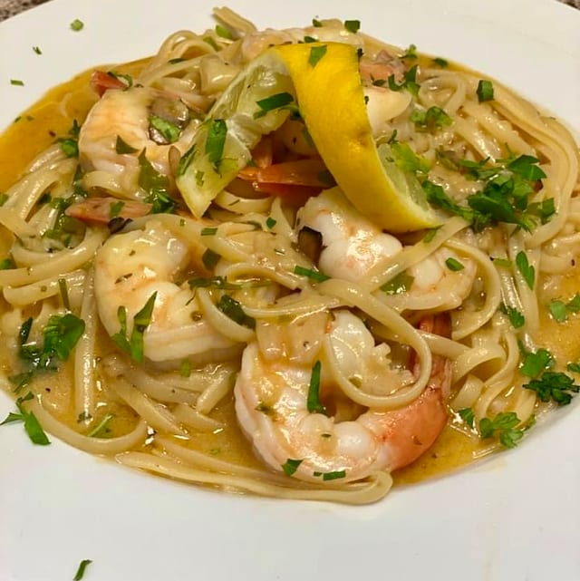 Shrimp Scampi Lunch.