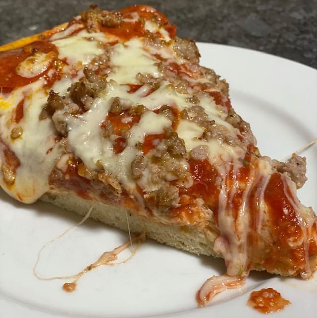 Pepperoni & Sausage Pizza.