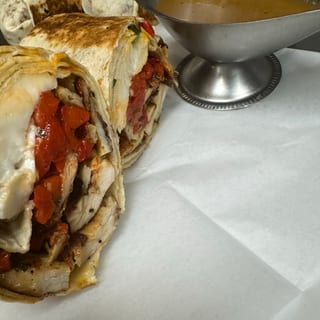 3. Grilled Chicken, Fresh Mozzarella, Roasted Red Peppers Wrap