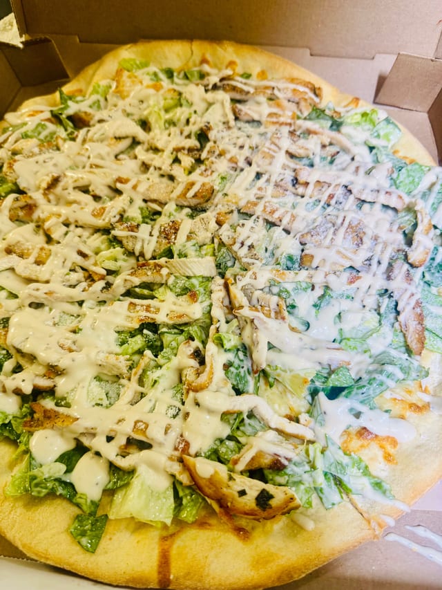 Chicken Caesar Pizza.