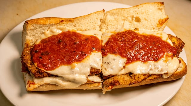 Veal Parmigiana Sub.