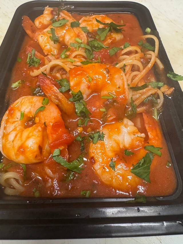 Shrimp Marinara or Fra Diavolo.