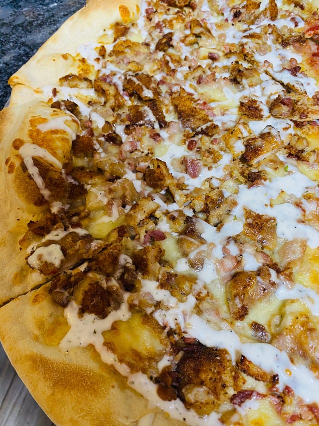 Chicken Bacon Ranch Pizza.