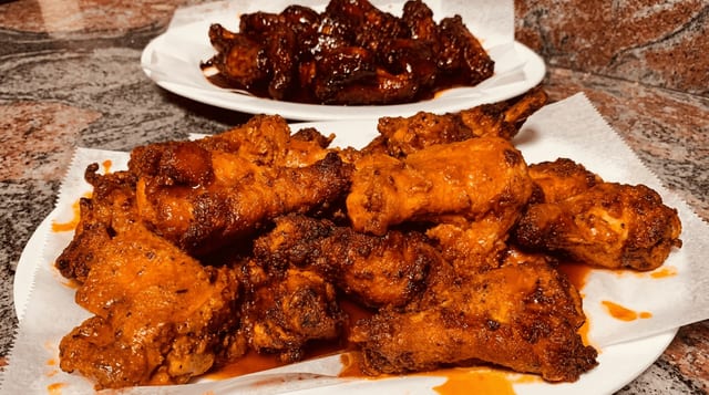 Fried Hot Wings.