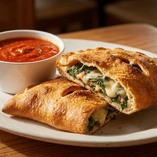 Eggplant & Spinach Stromboli