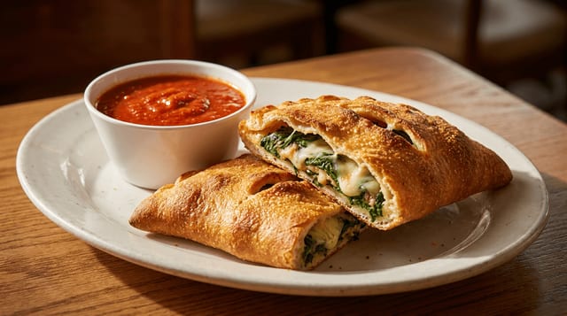 Eggplant & Spinach Stromboli.