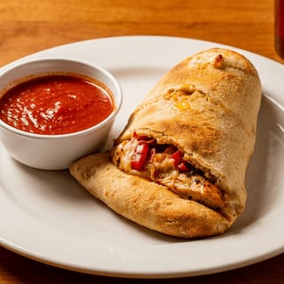 Grilled Chicken & Roasted Peppers Stromboli