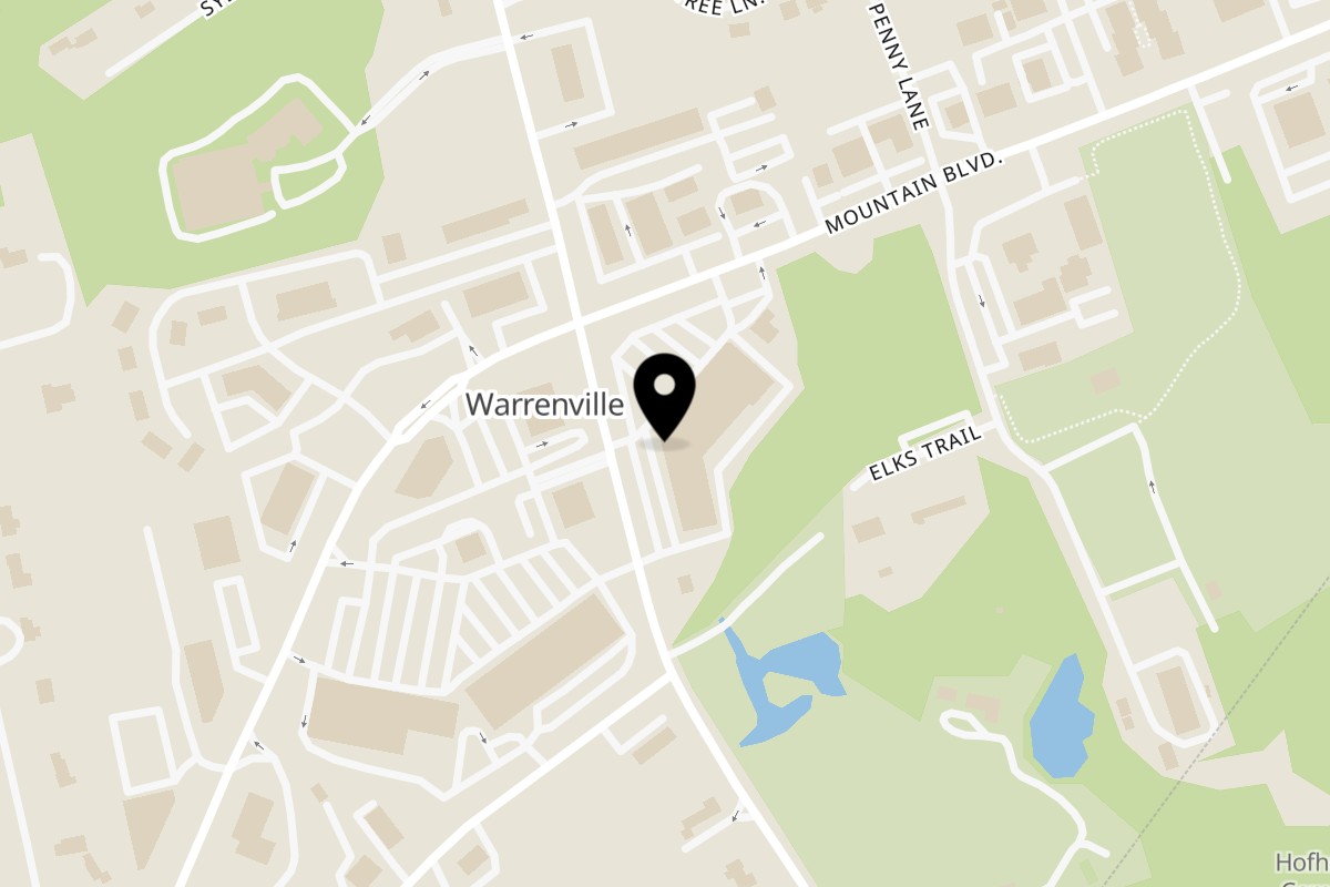 Map showing the location of Panatieri's Pizza & Pasta Warren on 68 Mountain Blvd in Warren